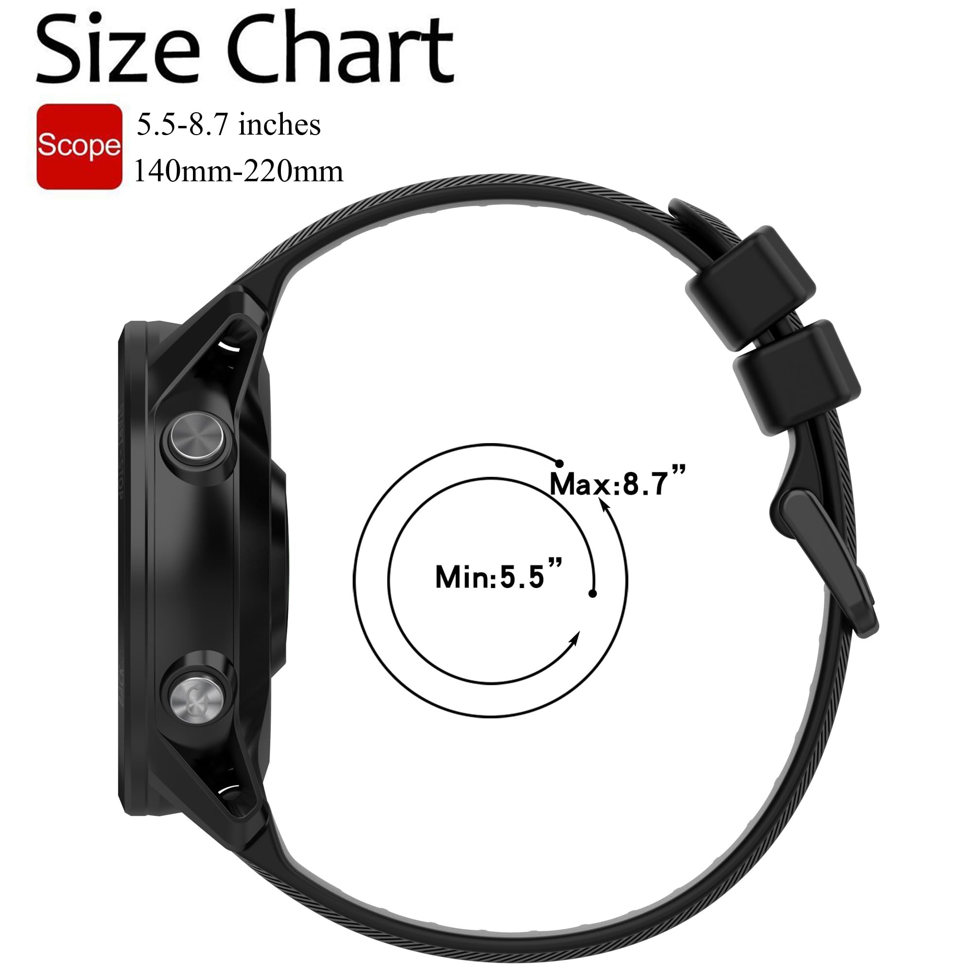 Amazon.com: Band for Garmin Forerunner 955, Soft Silicone